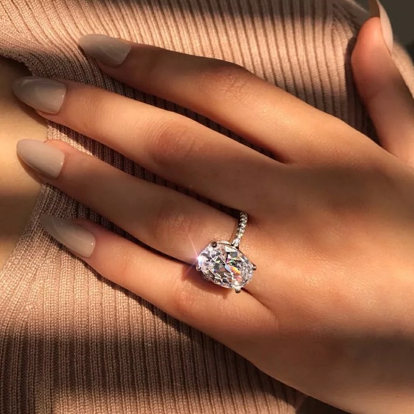 NEW 5 carat Oval Cut Diamond Engagement Ring - Picture 2 of 5